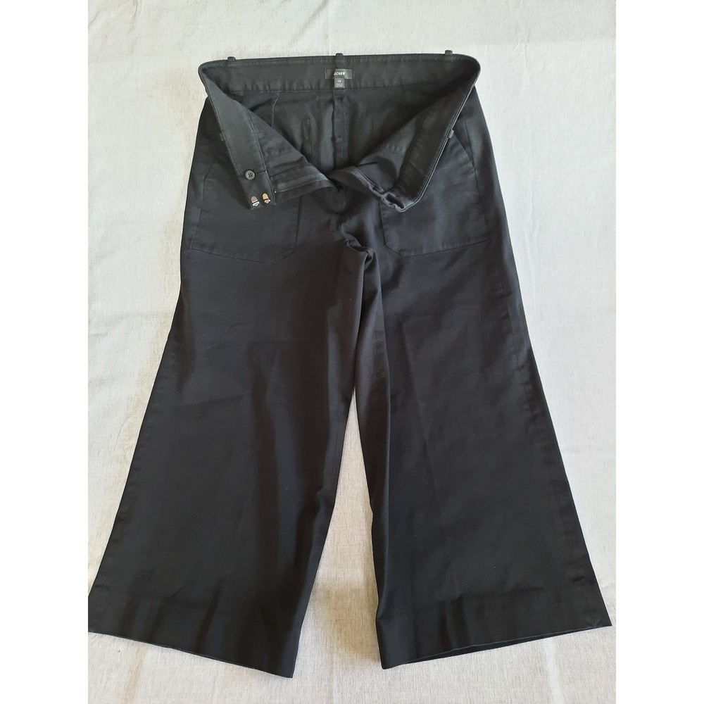 J.Crew Women 14 Double Closure Wide Loose-Fit Pants Double Closure Y2K Re-imagen